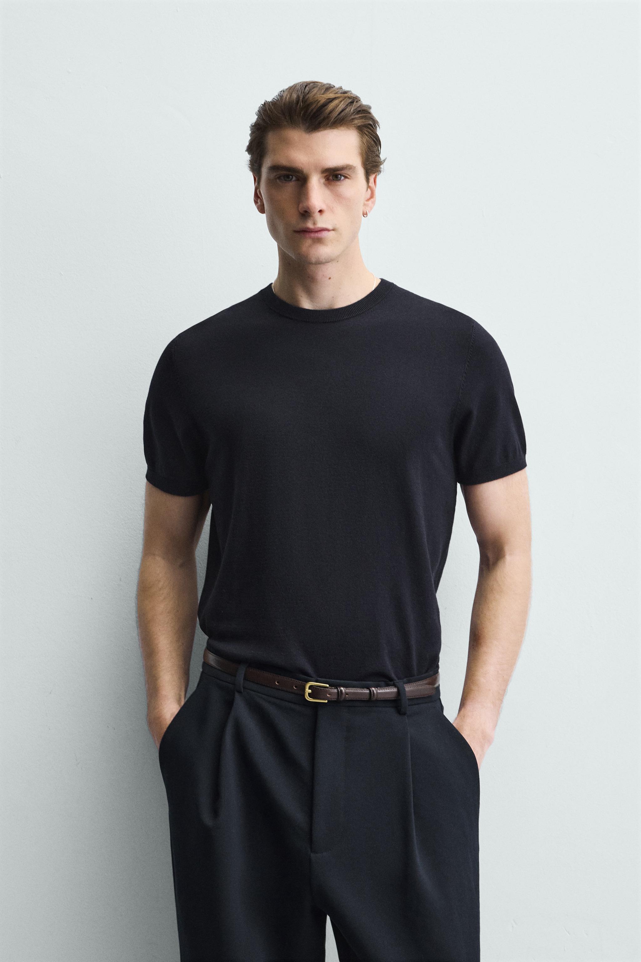 T-SHIRT EN MAILLE COUPE REGULAR